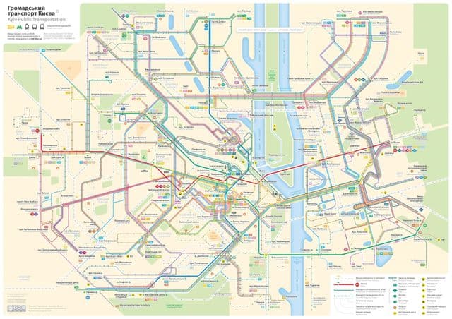 Mapa de la estación de autobuses de Kiev