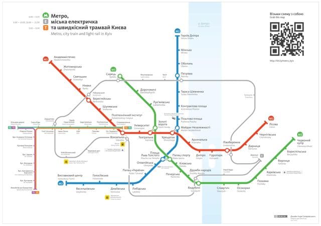 Mapa de las estaciones de tren de Kiev